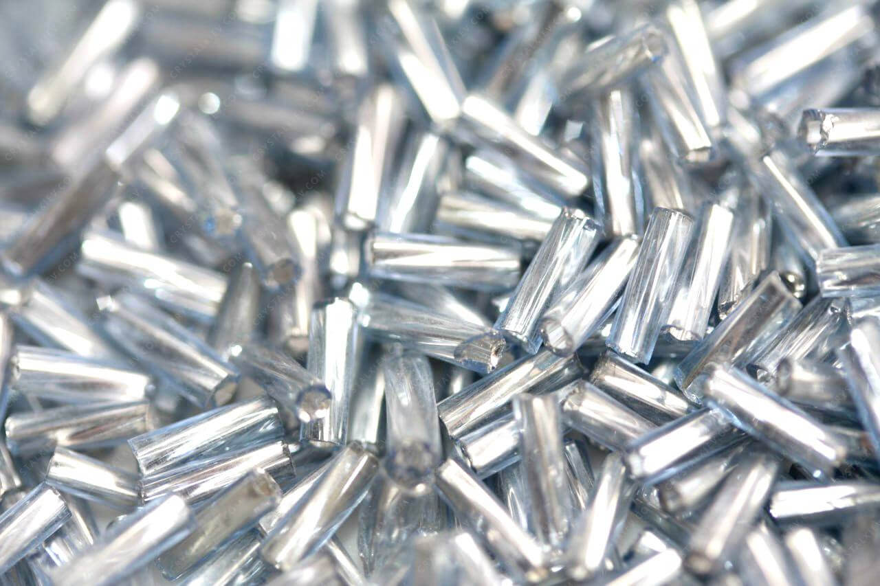 Стеклярус Silver Grey кручений 6mm